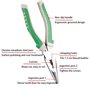 VIVIIHOO Pince à bec effilé Pince universelle pointue 200mm Pince plate, à bec effilé Petite et longue-Comfort Soft Grip-Outil h