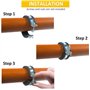 FIXITOK 52 Pièces Caoutchouc Collier Serrage P Clips Tuyau Pinces Acier Inoxydable Pinces Caoutchouc Coussin Colliers 6 Tailles 