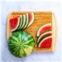 BlauKe® Planche à Découper en Bois en Bambou avec Rigole (Grande 37x29cm) – Planche en Bois Épaisse pour Viande Pain Fromage Lég