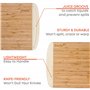 BlauKe® Planche à Découper en Bois en Bambou avec Rigole (Grande 37x29cm) – Planche en Bois Épaisse pour Viande Pain Fromage Lég