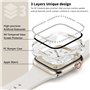 Rc-Z Lot de 3 films de protection d'écran pour Apple Watch Series 3 2 1 38 mm, strass en cristal, coque de protection intégrale 