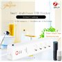 UseeLink Zigbee Power Strip Surge Protector 16A 3500W Fonctionne avec Alexa Home Assistant 4 Prises AC Commutateurs individuels 
