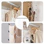 1 Lot de Cintre Foulard,Organisateur D'écharpes avec 12 Crochets,Cintre Porte Cravate pour Garde-Robe,Organisateur de Placard Pe