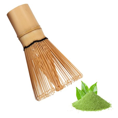 Zanfqvo Fouet à Matcha en Bambou - Naturel Matcha Fouet