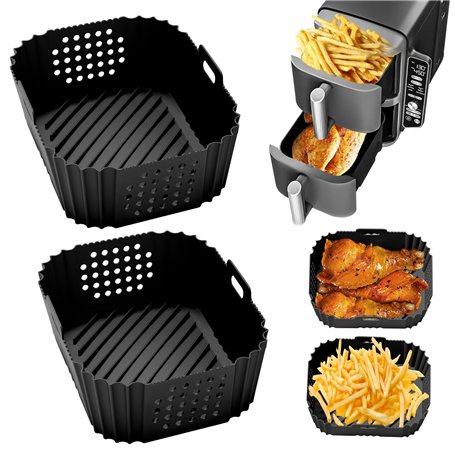 2 Pièces Moule Silicone Air Fryer pour Ninja Double Stack XL SL400EU SL401EU