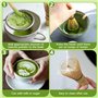 4 Pièces Matcha Kit Fouet Matcha Bambou Matcha Japonais Kit 2 Cuillere Matcha Portefouet en Céramique Kit Matcha Complet Pour La