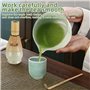 Luziyun Matcha Kit 4 PièCes Coffret Matcha Matcha Set Kit Matcha Complet CéRamique Bol Matcha Bambou Fouet Matcha Matcha Kit Com