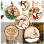 LUZIYUN 18 Pcs Rondin De Bois Naturel 8-10cm Sans Trou, Tranches De Bois Brut 10mm, Disques Ronds Pour Bricolage, Décoration Mar
