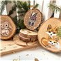 LUZIYUN 18 Pcs Rondin De Bois Naturel 8-10cm Sans Trou, Tranches De Bois Brut 10mm, Disques Ronds Pour Bricolage, Décoration Mar