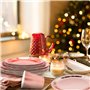 AMJKEJI Vaisselle Jetable Or Rose pour 24 Invités - Assiettes, Gobelets, Pailles, Serviettes en Papier pour Anniversaire, Noël, 