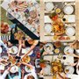 80 Pièces Blanc et Or Vaisselle de Fête, Vaisselle Jetable Decoration 20 Invités Assiettes en Papier, Serviettes, Paille, Tasses