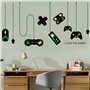 SamHeng Contrôleur de Jeu Stickers Muraux pour Chambre de Garçons