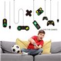 SamHeng Contrôleur de Jeu Stickers Muraux pour Chambre de Garçons, Amovible Gamer Contrôleur Décor Murales Salle de Jeux Art Mur