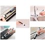Brosse de Nettoyage pour Fentes de fenêtre,Paquet de 4 Brosse de Nettoyage pour rainure 2 en 1 Brosse de Nettoyage pour Petits F
