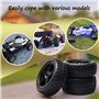Pxyelec Jantes et pneus avant et arrière 1/10 Off Road RC Buggy x4 Noir 5 rayons pour HSP