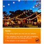 Seklin Guirlande Lumineuse Exterieure Led 20m - Guirlandes Guinguette Exterieur 30+2 G40 Étanche Ampoule Blanc Chaud Chaîne Lumi