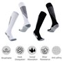 SamHeng 2 Paires Rayure Chaussettes de Football pour Enfants, Unisexe Antidérapant Bas de Serviette Chaussettes Athlétiques, Cha