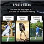 SamHeng 2 Paires Rayure Chaussettes de Football pour Enfants, Unisexe Antidérapant Bas de Serviette Chaussettes Athlétiques, Cha