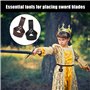 Lot de 2 supports de ceinture, ceinture de pirate, porte-épées, fourreau réglable en cuir, support de ceinture à boucle d'épée r
