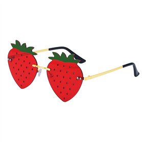 DAZZLUXE 1 paire de lunettes de soleil fraises sans monture