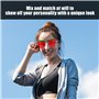 DAZZLUXE 1 paire de lunettes de soleil fraises sans monture, lunettes de soleil pour femme, lunettes de soleil Uv400, décoration