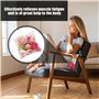 DAZZLUXE 1 housse de coussin en peluche à motif floral rose - 45 x 45 cm - Pour la maison, le salon, la chambre, le balcon, les 