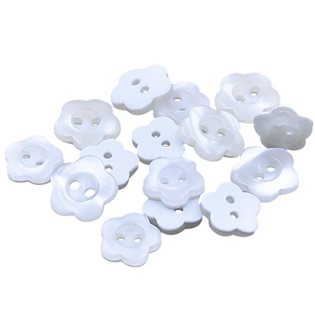 Lot de 100 Boutons en Forme de Fleur de Prunier - à Coudre