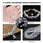 NYGGTYK Lot de 800 perles en verre transparent - Accessoires de bricolage - Pour la fabrication de bracelets, colliers, pendenti