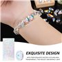 NYGGTYK Lot de 800 perles en verre transparent - Accessoires de bricolage - Pour la fabrication de bracelets, colliers, pendenti