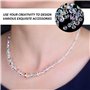 NYGGTYK Lot de 800 perles en verre transparent - Accessoires de bricolage - Pour la fabrication de bracelets, colliers, pendenti