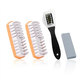 Brosse à chaussures 3 pièces avec 1 gomme