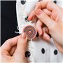 Lot de 50 boutons en bois colorés 25 mm Personnalisés Exquis Rétro Rond Naturel Accessoires de bricolage