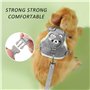 Harnais avec laisse pour lapin et petits animaux - Accessoire réglable et respirant (gris)