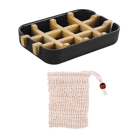 1 porte-savon en bambou
