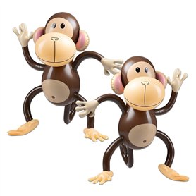2 Ballons en Forme de Singe - Décorations pour Fête Piscine