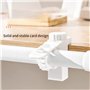 Labstandard Support De Pince Porte-Rideaux 2Pcs Barre Transversale Réglable Tringle à Rideaux en Plastique pour Stockage De Serv