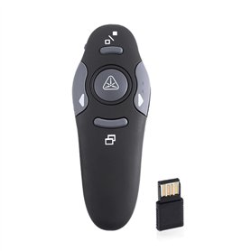 SanSixi 2.4GHz Présentation Powerpoint USB sans fil PPT Flip Pen Pointer Clicker Presenter avec Lumière Rouge Télécommande pour