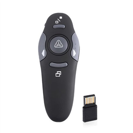 SanSixi 2.4GHz Présentation Powerpoint USB sans fil PPT Flip Pen Pointer Clicker Presenter avec Lumière Rouge Télécommande pour