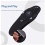 SanSixi 2.4GHz Présentation Powerpoint USB sans fil PPT Flip Pen Pointer Clicker Presenter avec Lumière Rouge Télécommande pour 
