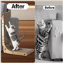 Zikenis Griffoir en Forme de L,Grattoir pour Chat avec Balle Jouet,68 cm Planche à Gratter,Montage Facile,Plateau à Gratter Vert