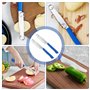 Farerkass Eplucheur 2 pièces 3 en 1 Couteau multifonction avec ressort amovible pour un nettoyage facile Coupe-légumes Pour tran