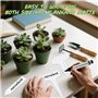 Etiquettes pour Plantes, 100 Pièce Imperméables Etiquettes Plantes avec 1 Stylo, Étiquettes en Plastique Durables, Etiquette Sem