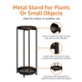 Amazon Basics Ronde Support pour pot de fleurs, Noir