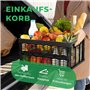 Novaliv Panier à provisions pliable | 30 L noir pliable stable | Panier de transport pliable boîte de rangement pour cuisine