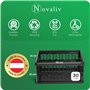 Novaliv Panier à provisions pliable | 30 L noir pliable stable | Panier de transport pliable boîte de rangement pour cuisine
