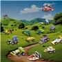 Dazhtu Calendrier de l'avent 2024 Enfant 24 pièces Blocs de Construction découverte Dinosaures et véhicules Jouets, Bloc de Cons