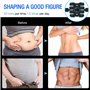 LEMENG Electrostimulateur Musculaire, Femme Homme Entraînement Abdominal pour Abdomen/Bras/Jambes, 8 Modes 19 Niveaux, Ceinture 