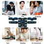 LEMENG Electrostimulateur Musculaire, Femme Homme Entraînement Abdominal pour Abdomen/Bras/Jambes, 8 Modes 19 Niveaux, Ceinture 