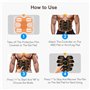 LEMENG Electrostimulateur Musculaire, Ceinture Abdominale Electrostimulation, Stimulateur Musculaire Electrique, 8 Modes 19 Nive