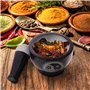 Divit Shilp Mortier et pilon fabriqué en pierre dure polie très résistante, broyeur en pierre naturelle pour épices, pâtes, herb